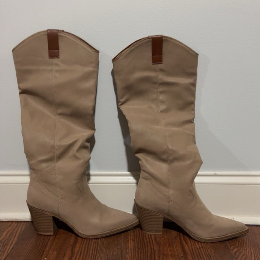 MIA Tan Heeled Boots